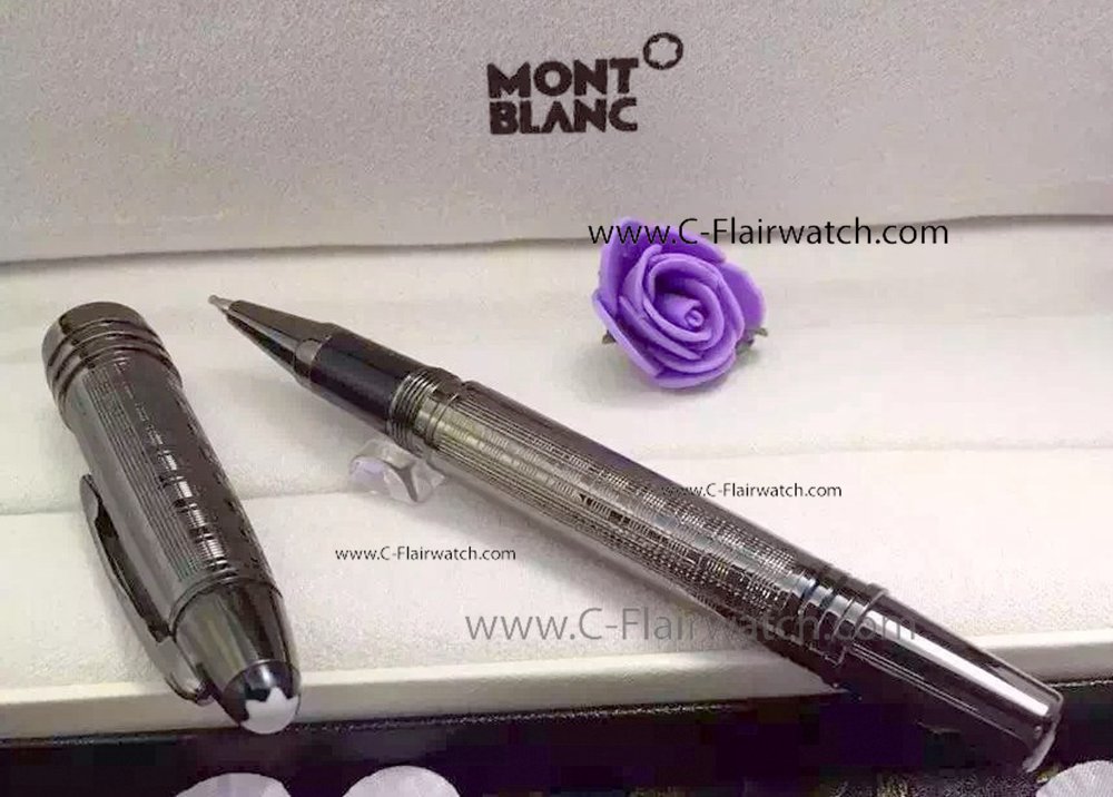 High Quality Montblanc Replica JFK Rollerball Pen - Black Steel